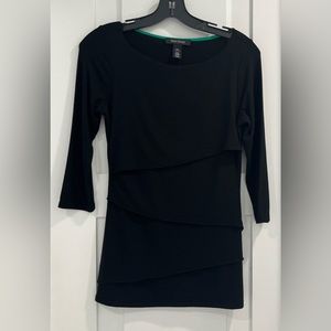 WHITE HOUSE BLACK MARKET Black Knit Top, Size XXS